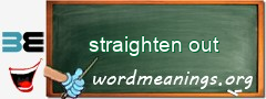 WordMeaning blackboard for straighten out